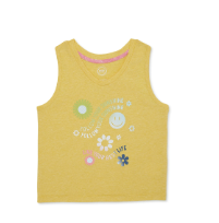 Wonder Nation Girls Sunshine Graphic Tank Top- Yellow