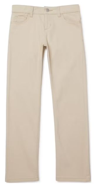 Wonder Nation Girl's Youth Straight Khaki Jeans