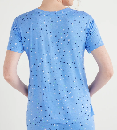 Joyspun Women's Short Sleeve Knit Sleep T-Shirt